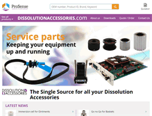 Tablet Screenshot of dissolutionaccessories.com